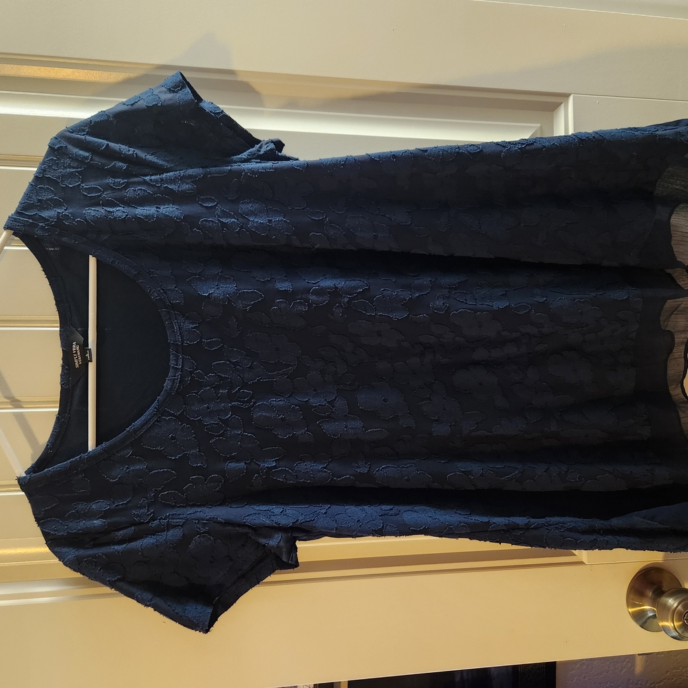 Elegant Navy Lace Top